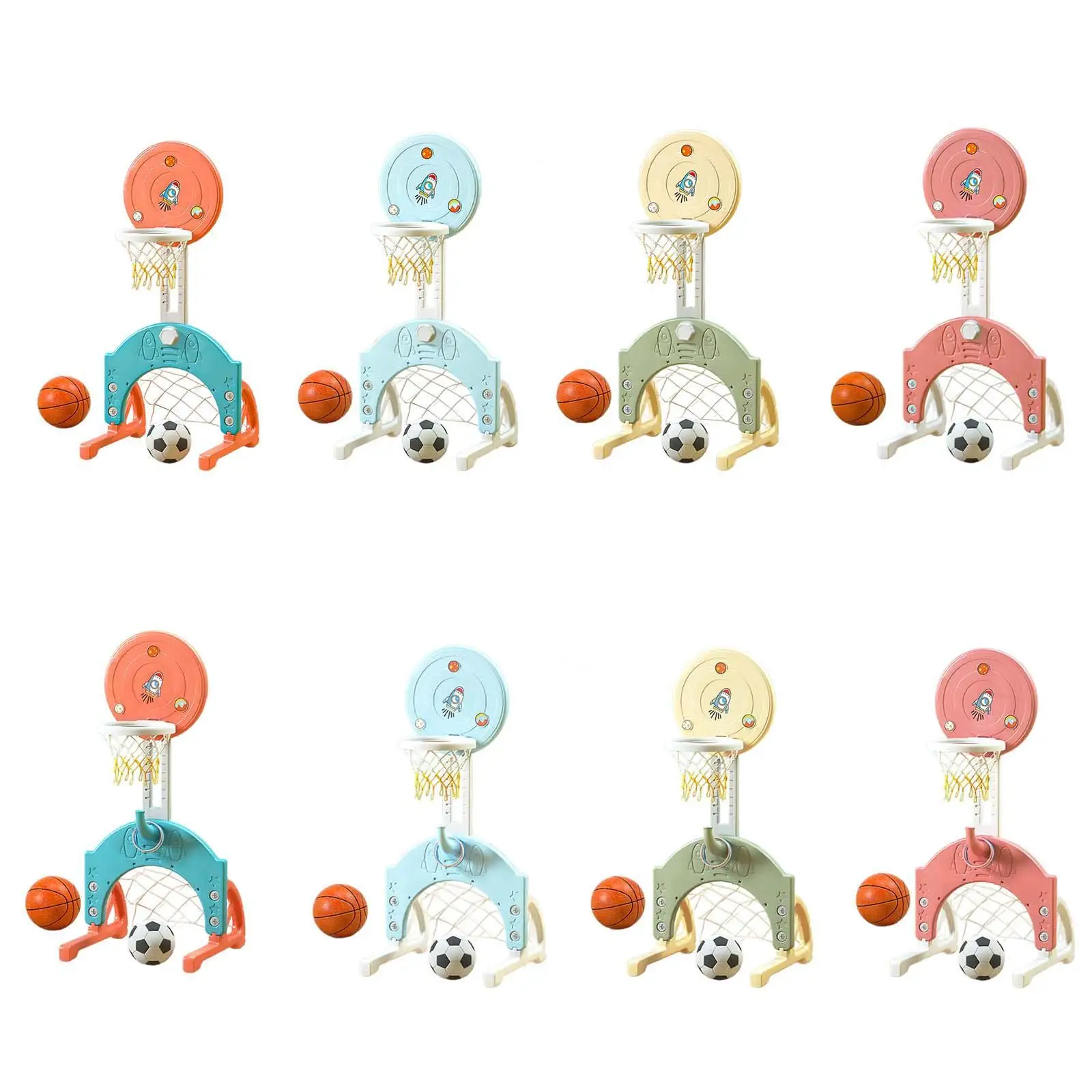 

Kids Indoor Basketball Educational Toy Activity Adjutsable Height for Kids