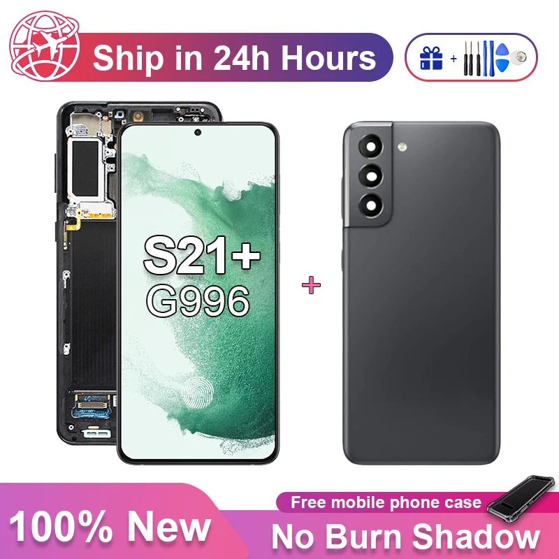 Super AMOLED With Frame Support Fingerprint For Samsung S21 Plus LCD G996 G9960 G996F Display Touch Screen Digitizer Assembly