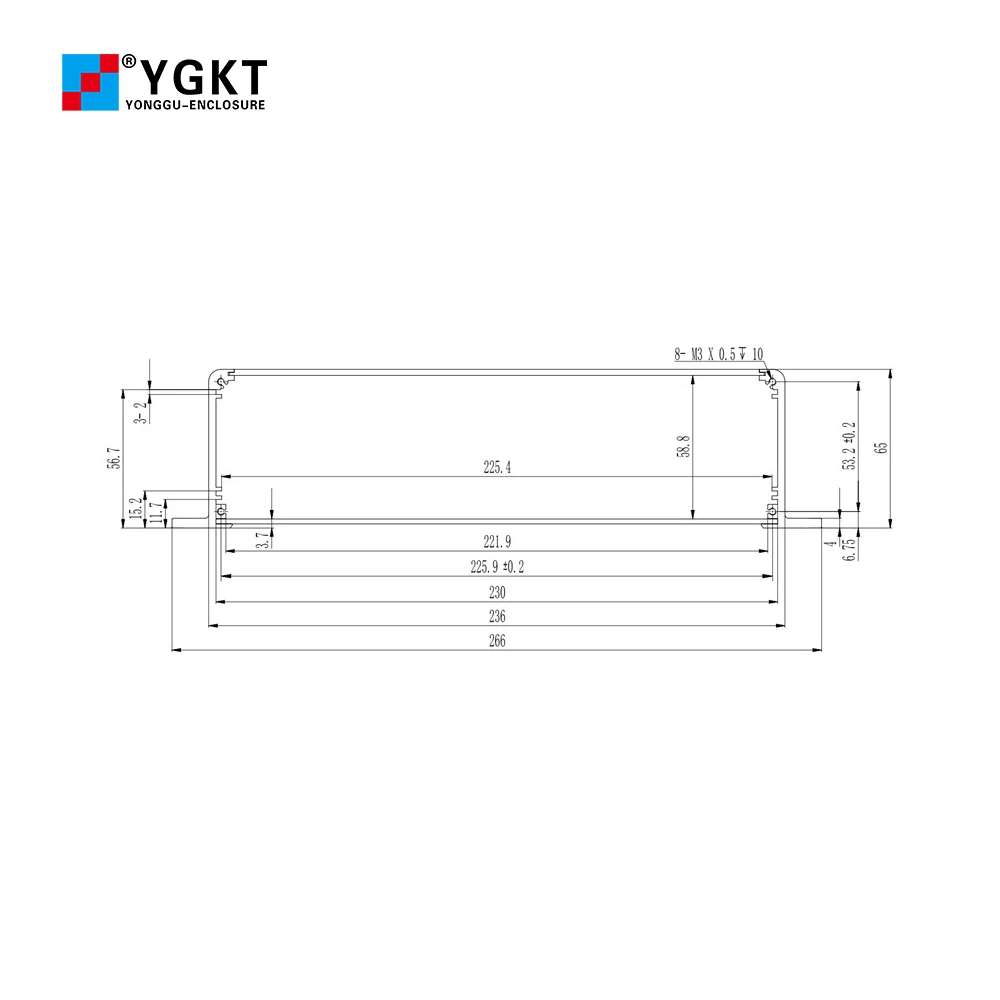 Electronic Component Metal Box Rack Mount Aluminium Enclousre Power Cases Volt Energy Supply Split Type Housing 266W65H235L