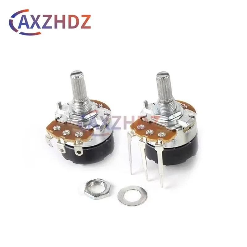 Length 20mm WH138-1 Adjustable Resistance Speed Regulator With Switch Potentiometer B5K B10K B20K B50K B100K B250K B500K Ohm