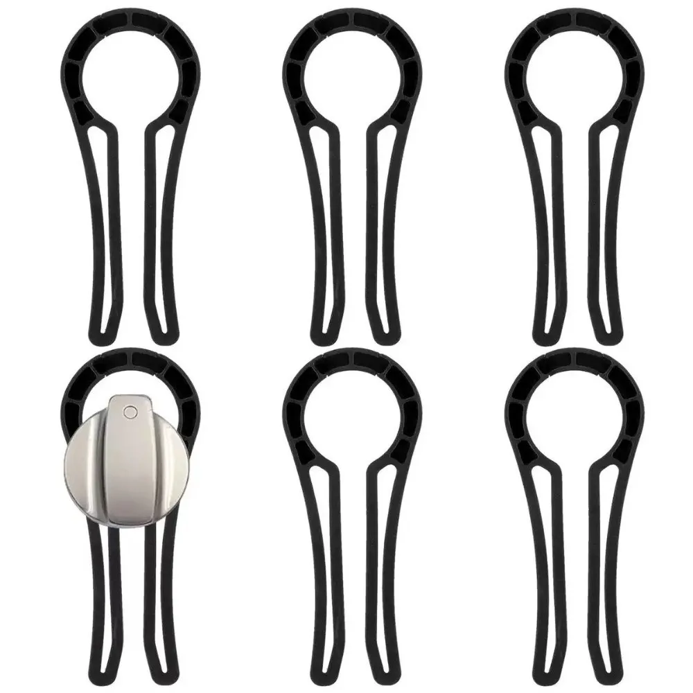 10pcs Plastic Stove Knob Covers Black Safety Tools Gas Stove Knob Locks Easy to Install Childproofing Kid Proof Locks