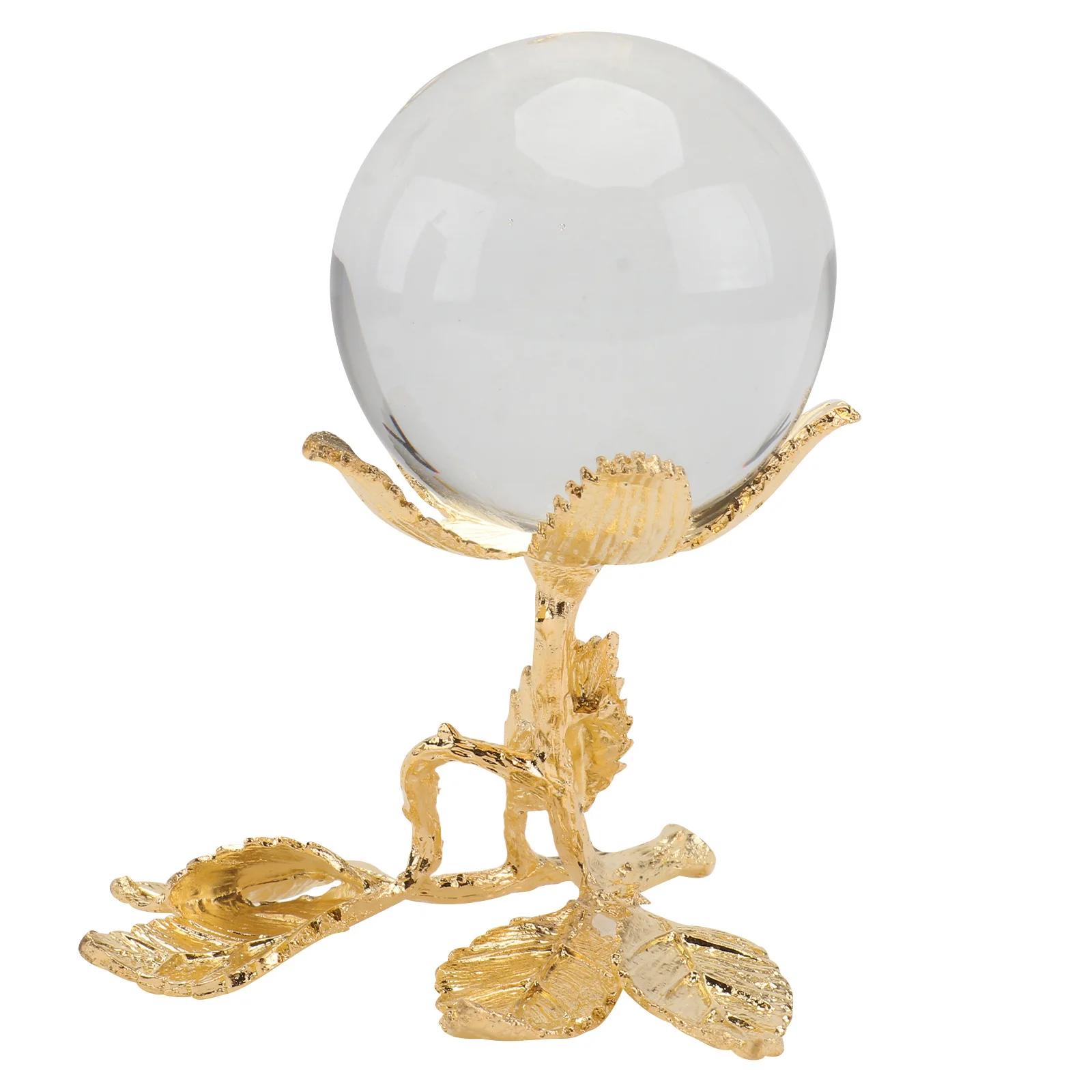 

1Pcs Crystal Ball Decoration Nordic Metal Stand Crystal Ball Ornament for Home Office Desk Display Gift