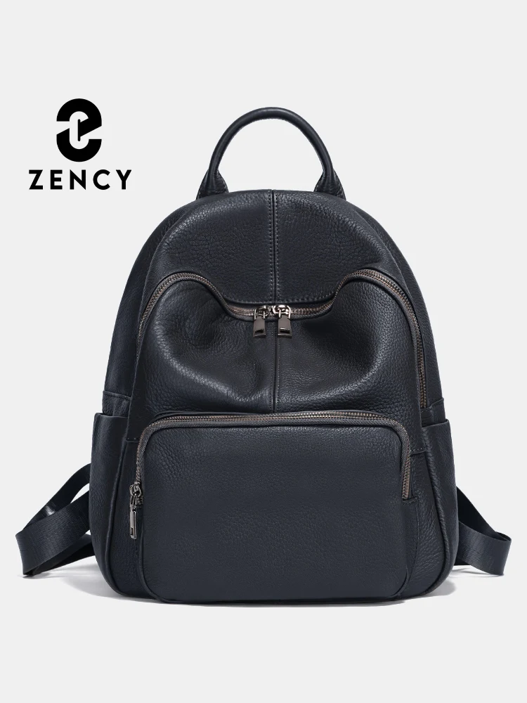 

Zency Women Backpack 100% Genuine Leather Girls Large Capacity Travel Bags Preppy Style Schoolbag Knapsack Rucksack For Commuter