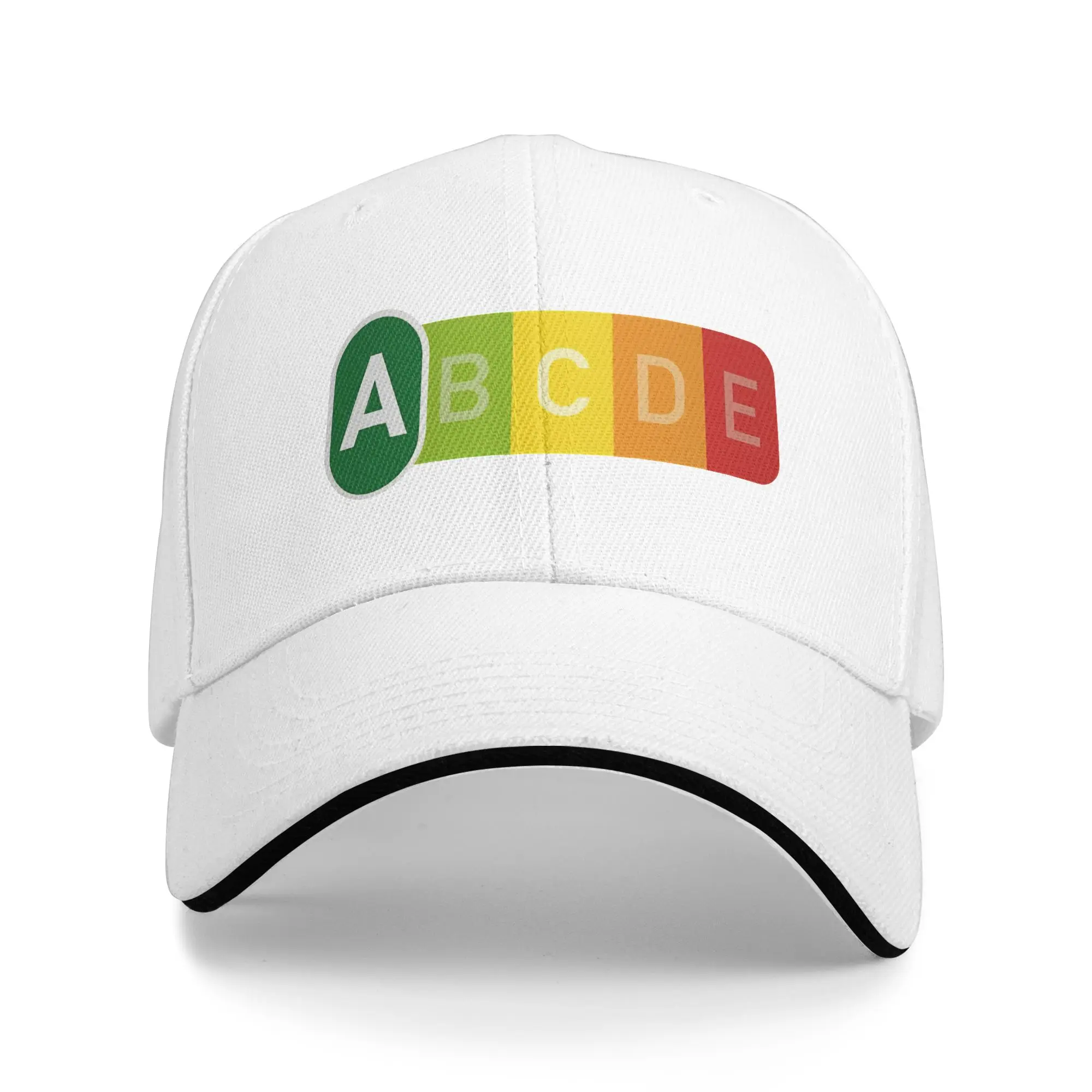 Gorra de béisbol con logo Nutri-Score para hombre y mujer, gorras de moda, gorra de carreras, gorras ajustables con cierre a presión, gorras de béisbol para primavera