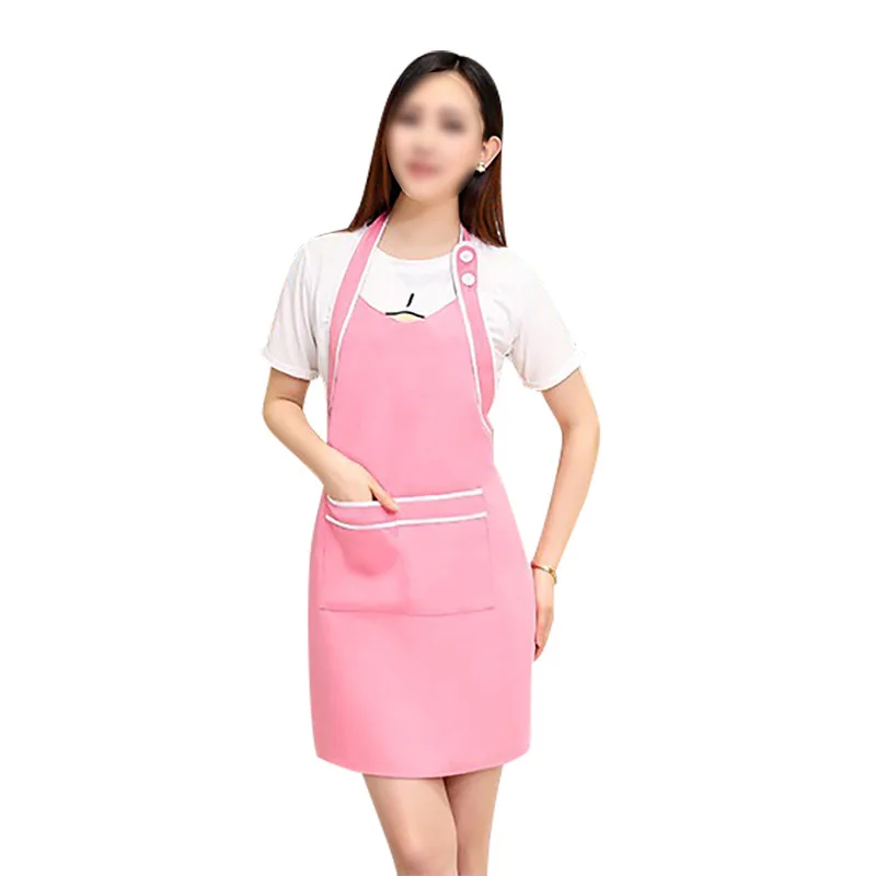 New Korean Style Cute Apron Beauty Nail Salon Milk Tea Coffee Shop Attendant Work Apron Kitchen Accessories Custom Brand Logo