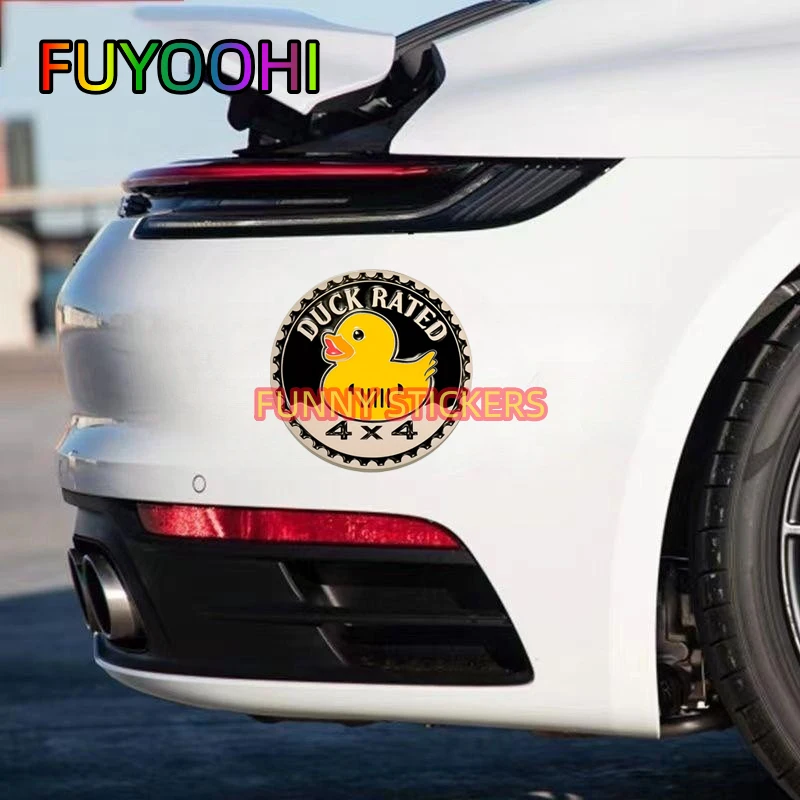 FUYOOHI Upgrade Your Vehicle With A Metal Automotive Badge - Duck Rated Car Emblem Decal Sticker!