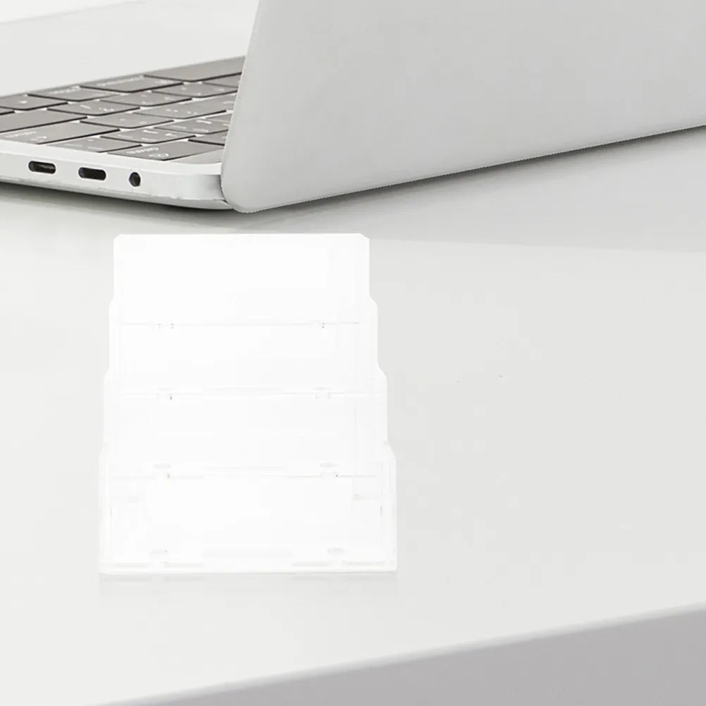 

Держатель для карт (2 шт.), прочная многоразовая пластиковая подставка для визиток на стол, компактный органайзер для офиса