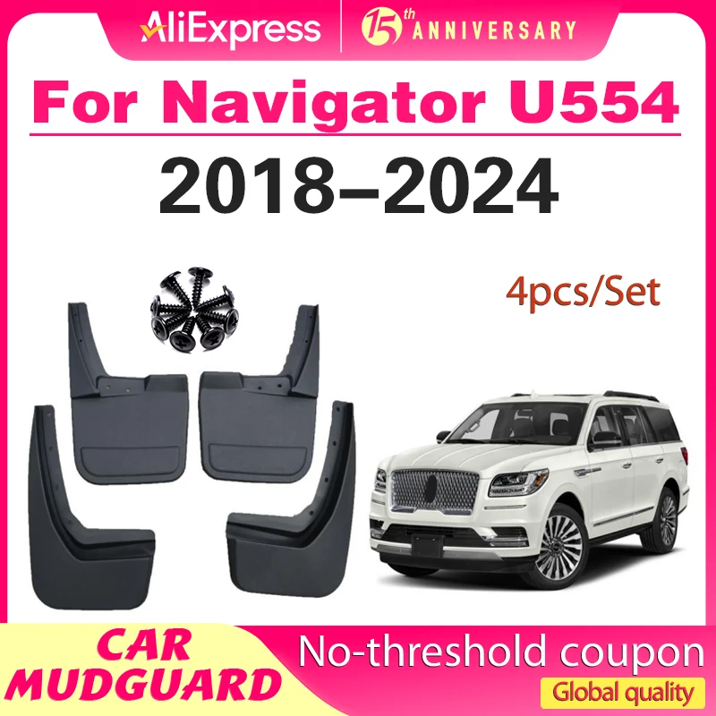 

For Lincoln Navigator U554 2018 - 2024 2019 2020 2021 2022 Mudguard Fender Mud Flaps Guards Splash Mudflaps Car Accessories 4pcs