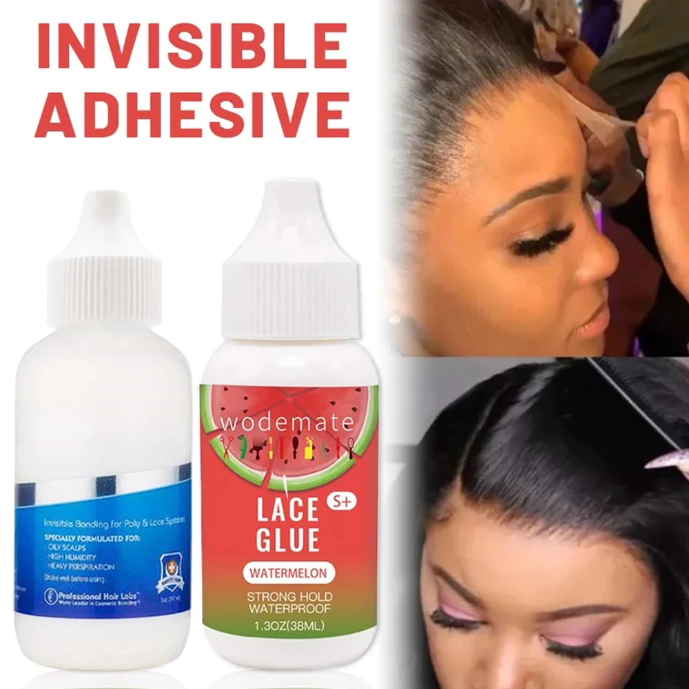 Colle de liaison invisible pour toupet, colle pour perruque avant en dentelle, remplacement de cheveux étanche et perturbé, parfum neutre