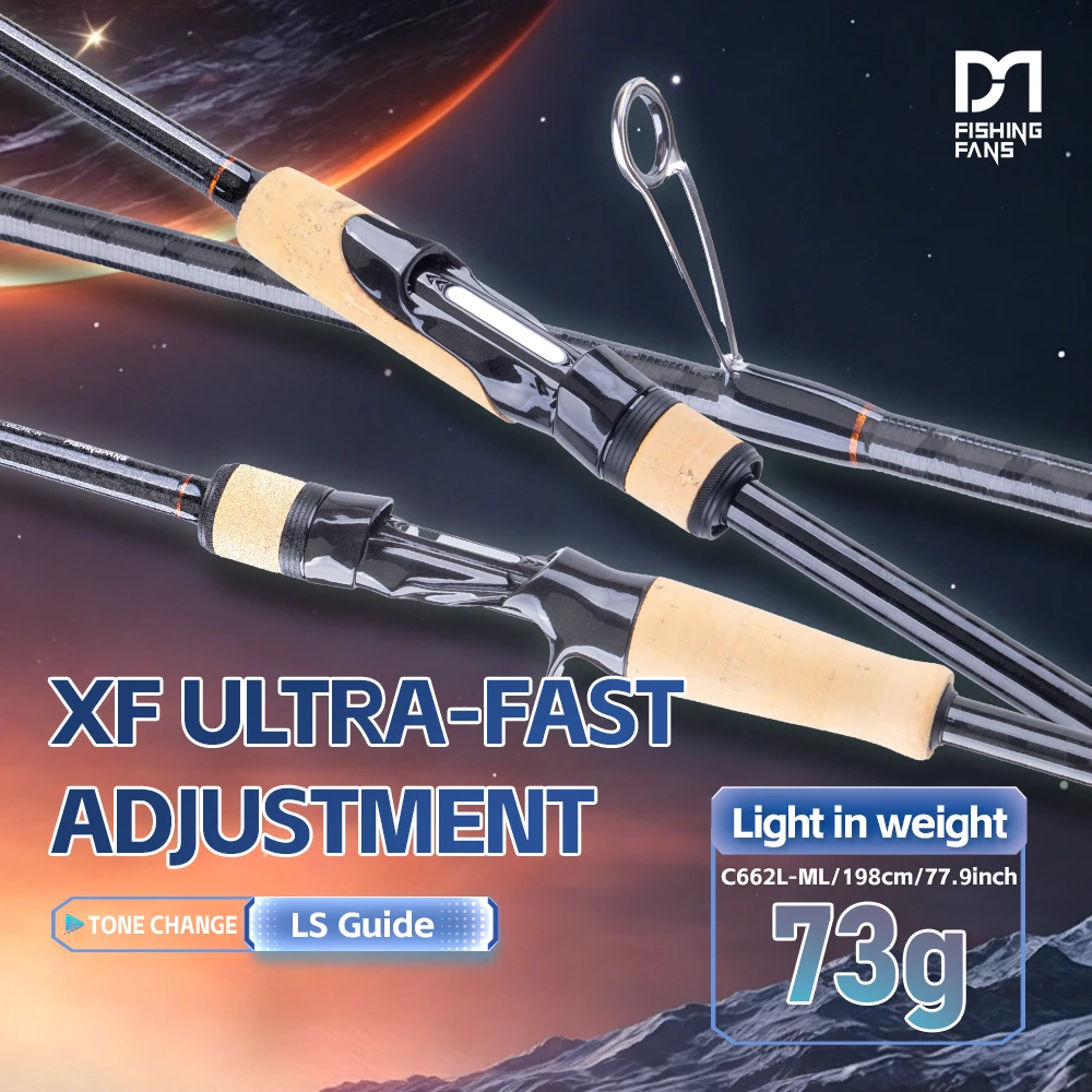

FISHINGFANS KS LS Guide ML M MH AA CORK HANDLE CARBON SUPER LIGHT ADJUST POWER FAST ACTION SEA BOAT BASS CRAPPIE FISHING ROD