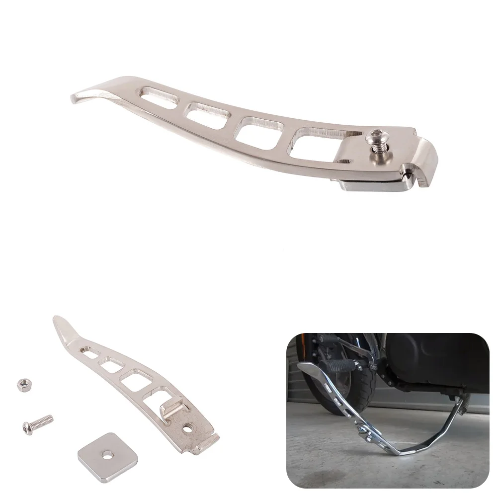 

Комплект удлинителя подставки для мотоцикла Jiffy, вспомогательные аксессуары для боковой подставки, подходят для моделей Harley Dyna 1993-2017 гг.