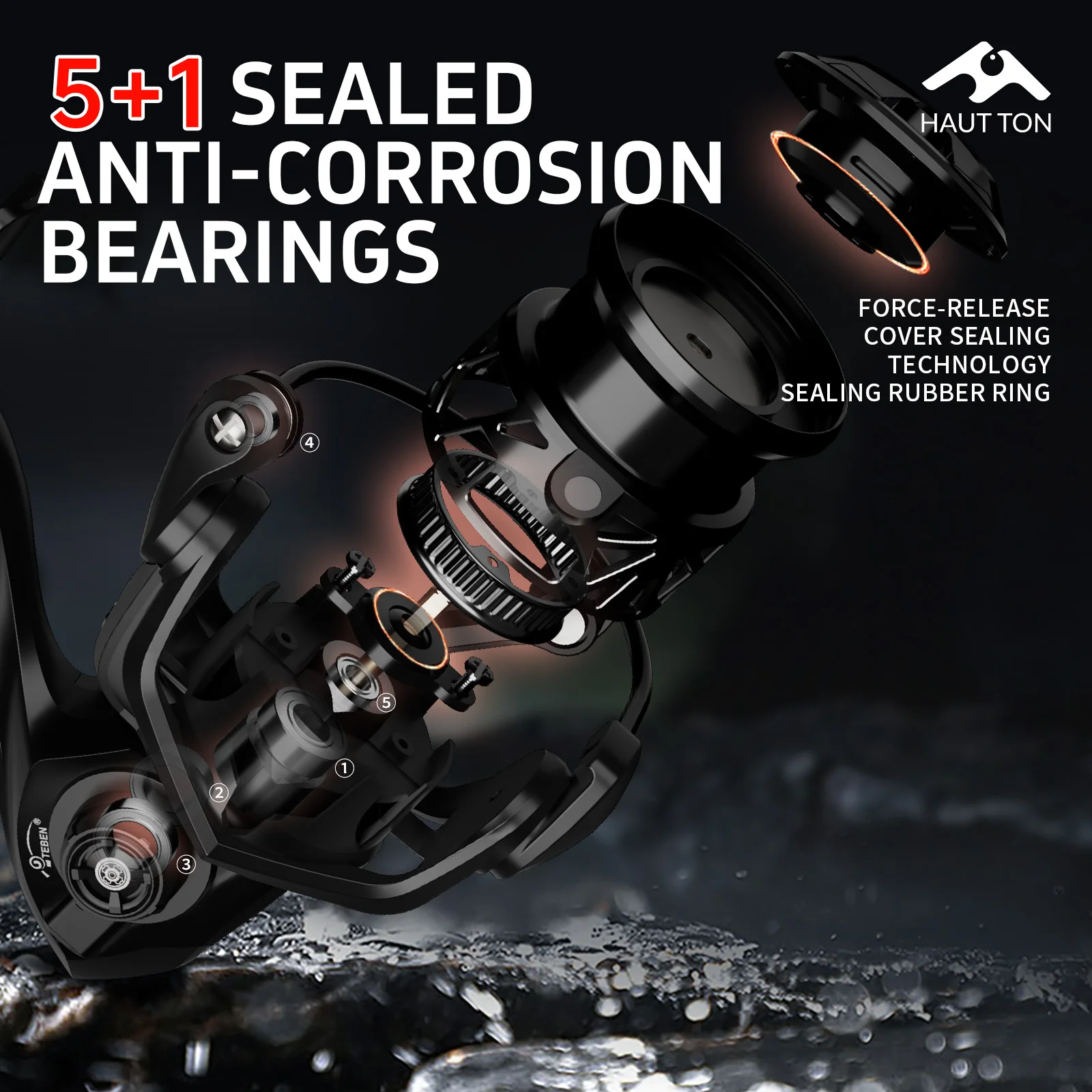 1 ball bearing fishing reel Lew's Mach G3 Spinning Ocean Rock Fshing 7+1 Ball Bearing Fishing Reels