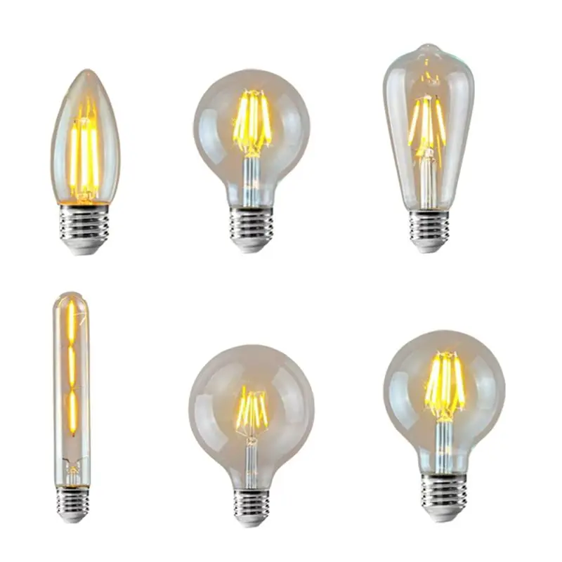 

Винтажная светодиодная лампа AS60-4W E27 C35 ST64 G80 G95 G125 T185, 2200K, для ретро-освещения и декоративного освещения