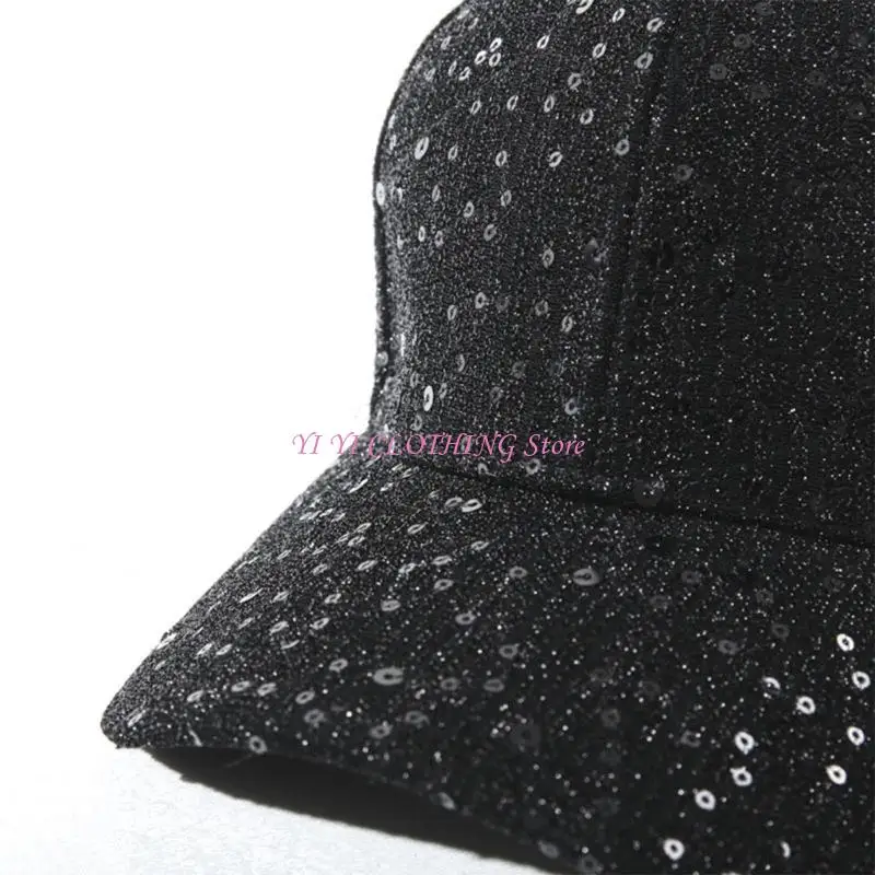 N5KF Farngling Rhinestones Hat Baseball Hat Women Sun Hat Hat Frasnable Outdoor Hat