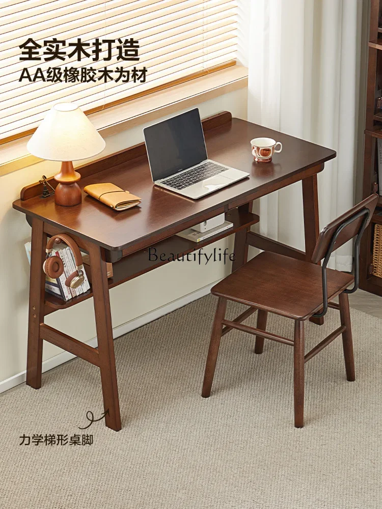 

03.ld14 Solid wood study bedroom storage home workbench desk