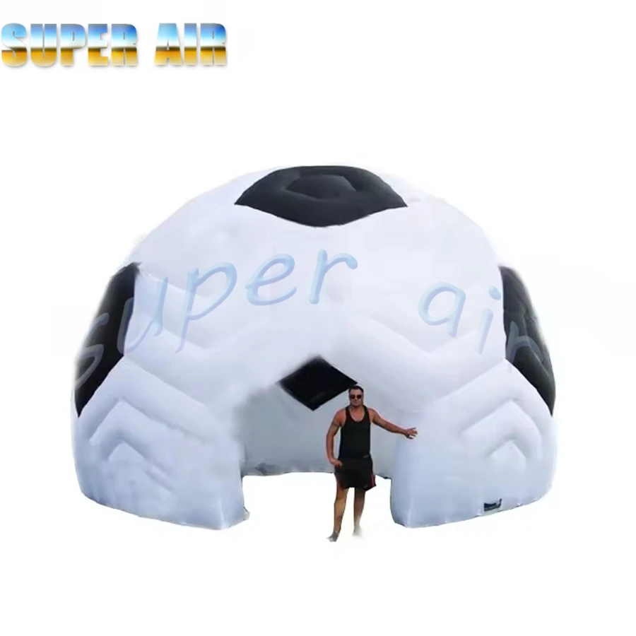 屋外パーティー用の1つのドアが付いた大型屋外サッカー風テントインフレータブルドームテント