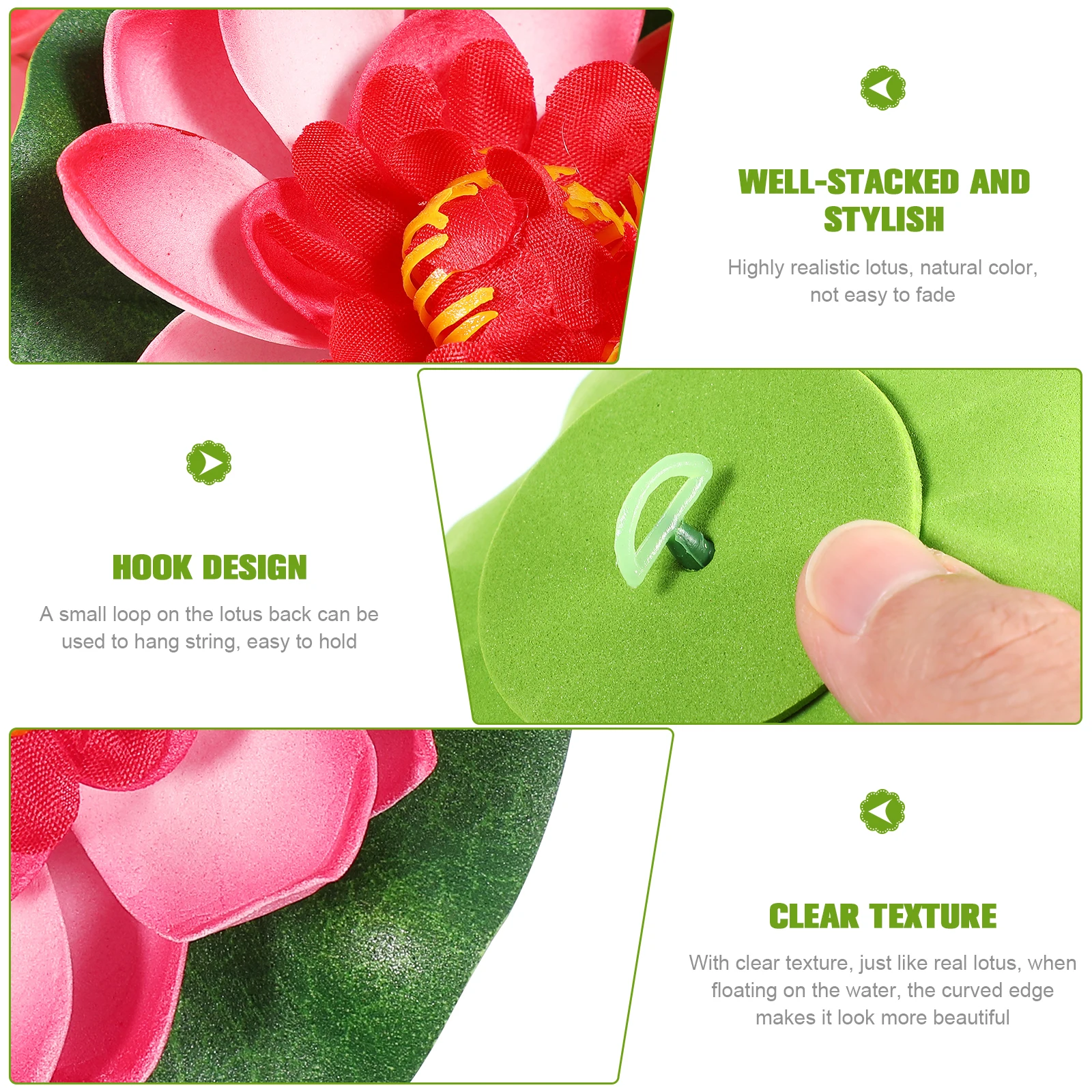 

5pcs Artificial Lotus Water Lily Plant EVA Floating Decoration for Pond Garden Home Patio Public Placesartificialflower