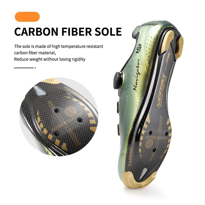 Sidebike Carbon Road Cycling Shoes Men Speed Compatible with SPD Self-locking Riding sneaker