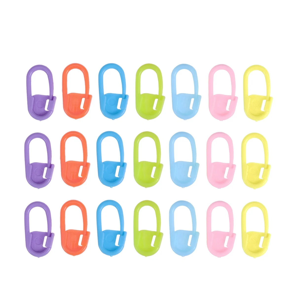 

100Pcs Durable Knitting Stitch Markers Locking Crochet Stitch Counters Needle Clips Assorted Colors Knitting Tools