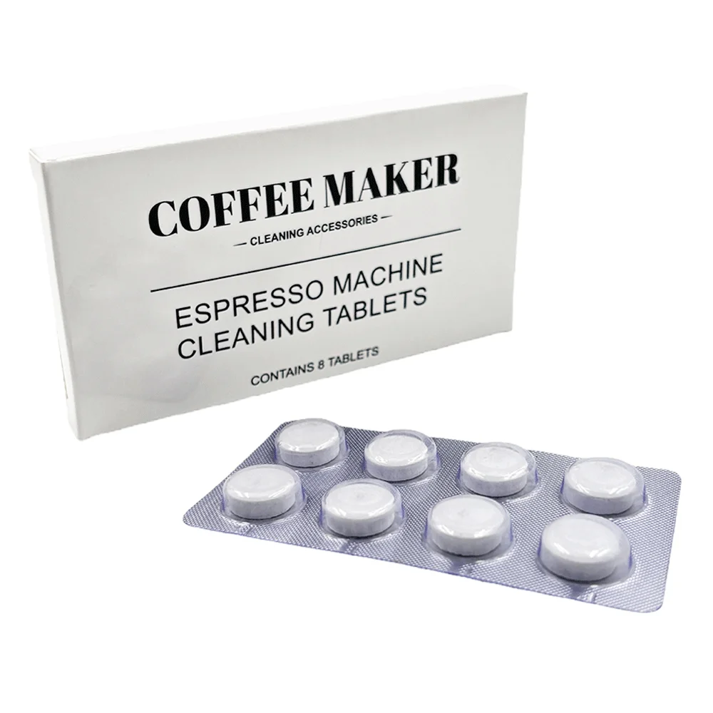 8Pcs Espresso Machine Cleaning Tablets Descaling-Backflush Oil Remover Solution Clean Tablet,Special Cleaning Pill for Coffee