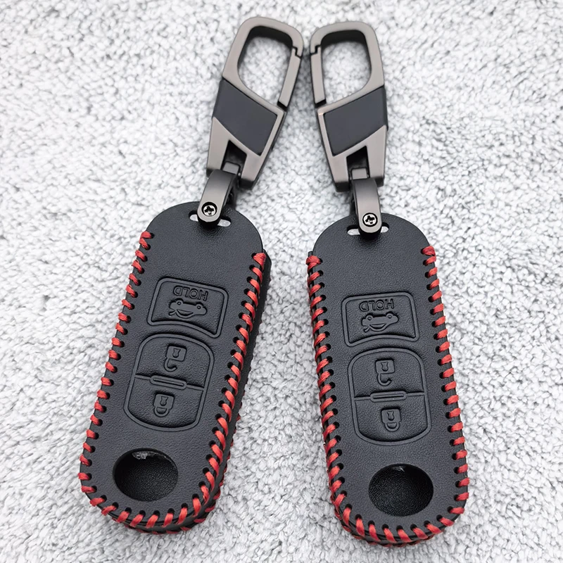 Leather Car Remote Key Cover for Mazda 2 3 6 Atenza Axela Demio CX-5 CX5 CX-3 CX7 CX-9 2015 2016 2017 2018 2019 Case Holder Fob