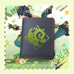 Game Kinich Genshin Impact Cartoon Short Wallet PU Leather Unisex Purse Men's Wallets Women Card Holders Coin Purse Student