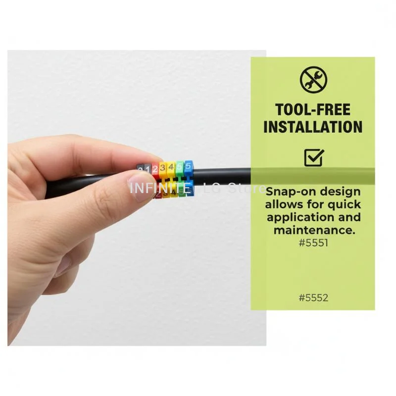 1/3 Sets Colourful C-Type Marker Number Tag Label Cable Markers For 2-3mm Wire Conspicuous And Easy To Identify