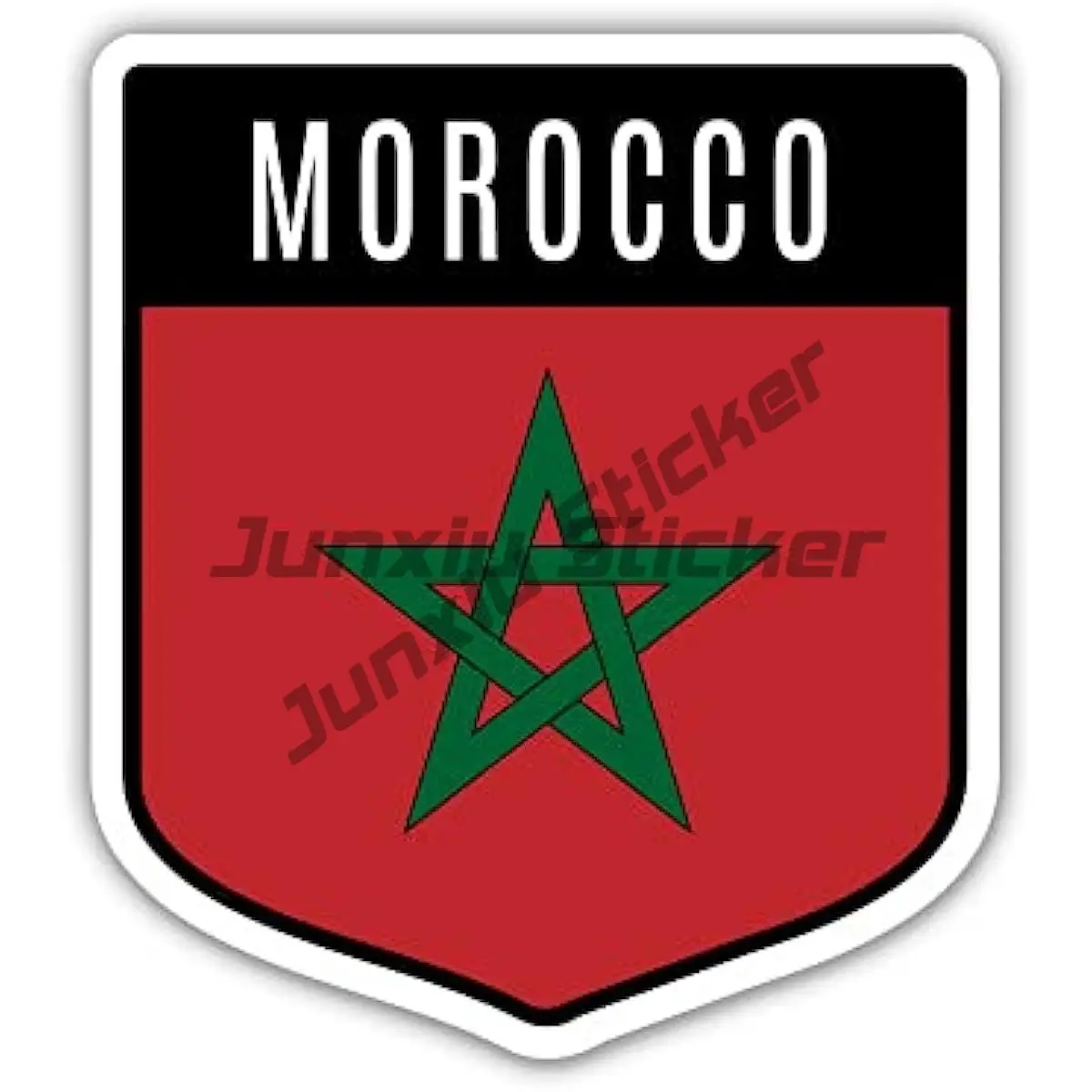 

Moroccan Flag Crest Sticker Morocco Meknes Oujda Rabat City Country Code MA Oval Decal with Flag PVC Boat Accessories Style