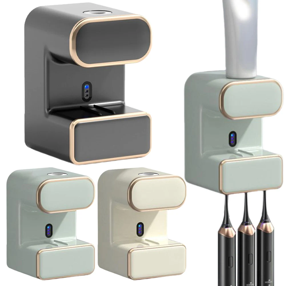 

Electric Wall Mounted Tooth Paste Squeezer Smart Auto Sensor Toothpaste Dispenser 3 Mode Slots Ultraviolet Bathroom Accessories