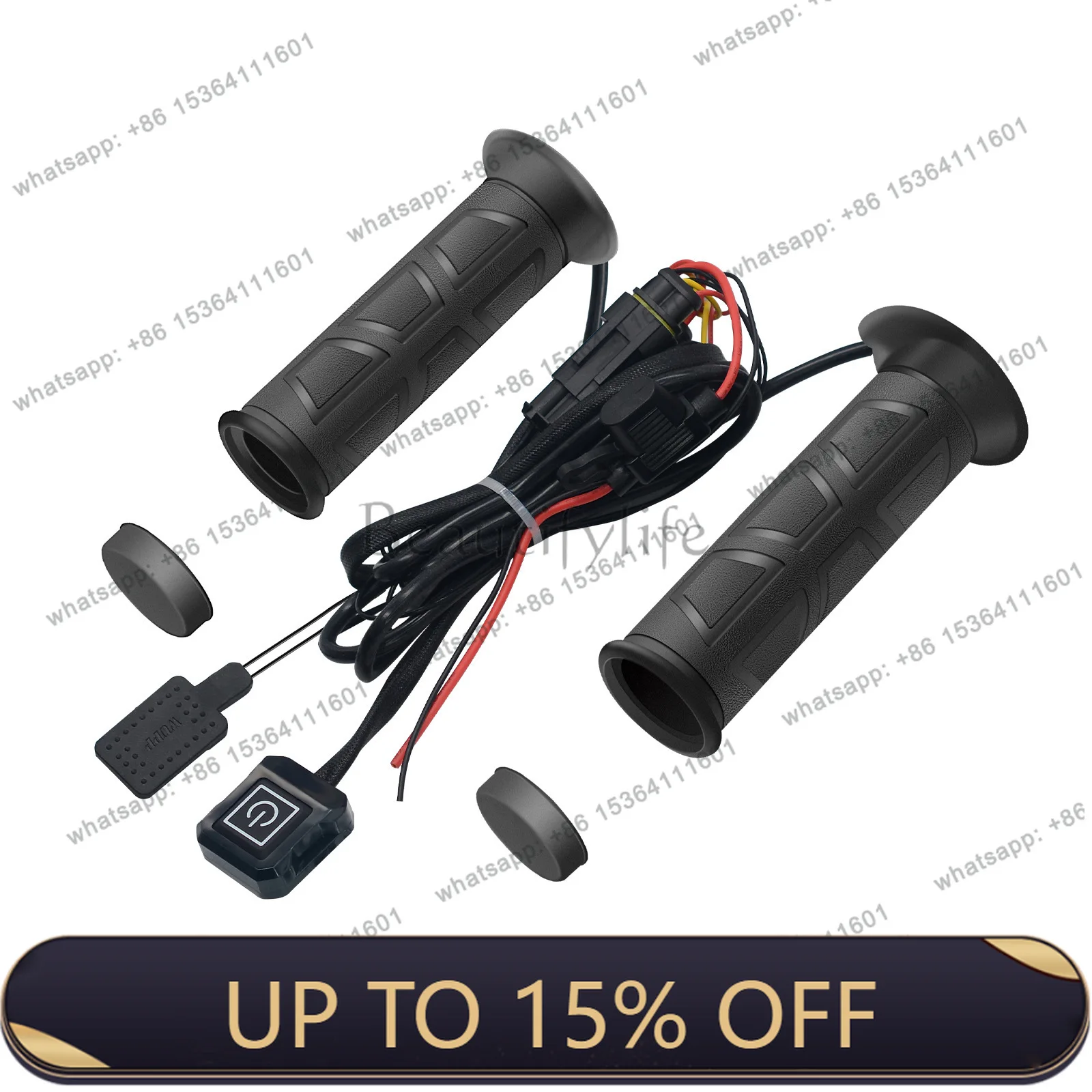 LX Cross-border Thumb Heater Beach Bike Electric Heated Handlebar Smart Black