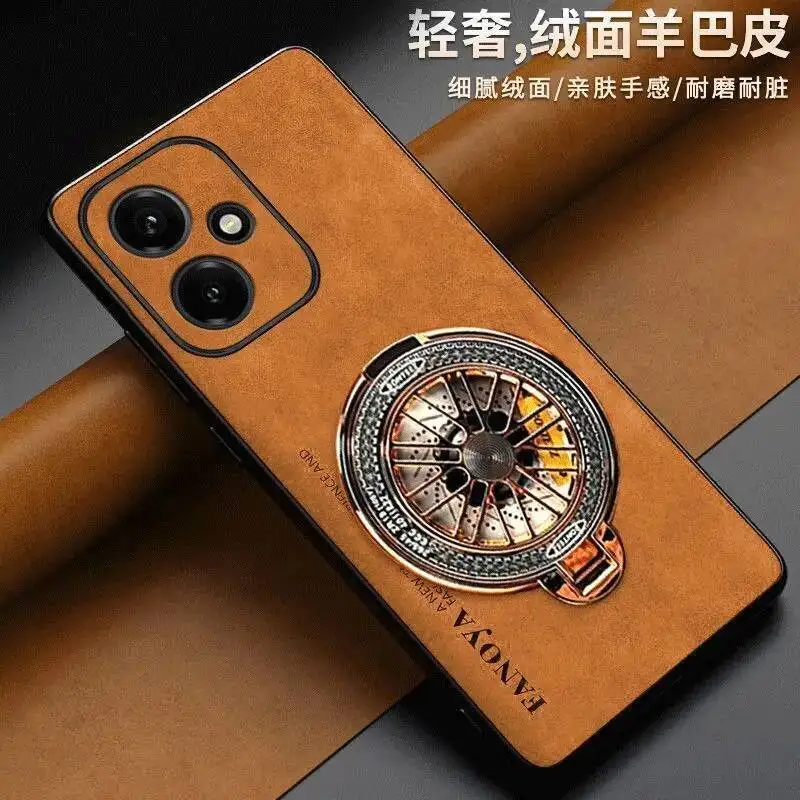 Luxuriöse Matte Magnetische Hülle für Honor 400 Lite 5G x9D Kabelloses Laden Cover mit Ringständer für Honor400 Lite