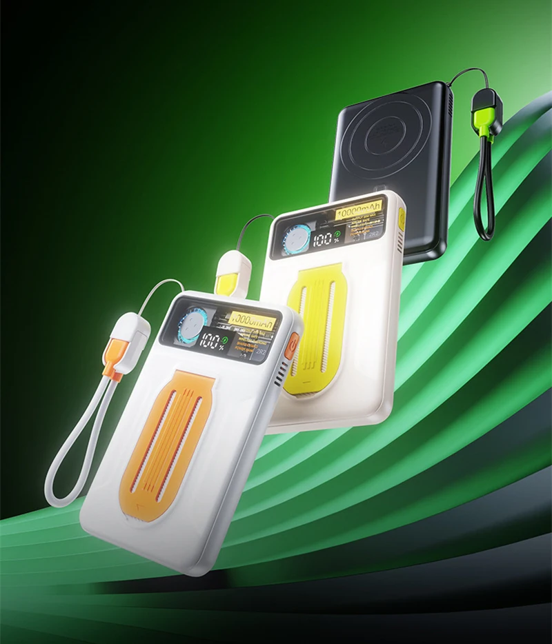 

Magsafe Power Bank 20000 мАч 15 Вт Macsafe Вспомогательный аккумулятор 22,5 Вт Сверхбыстрая зарядка с кабелем Вентилятор охлаждения Держатель мобильного телефона