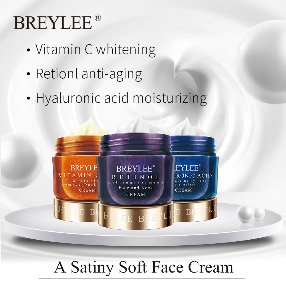 Retinol Anti Wrinkle Freckle Skin Blemish Whitening Cream Facial Collagen VC Hyaluronic Acid Face Cream Night Day Skin Care