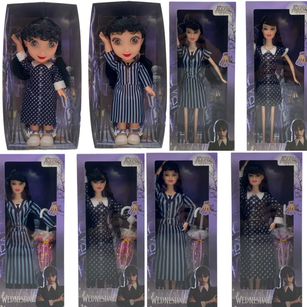 2023 New Wednesday Addams Bjd Jointed Doll Remove Joints Fashion Dolls With Full Set Clothes Dress Up Girl Figure Toy Kids Gifts