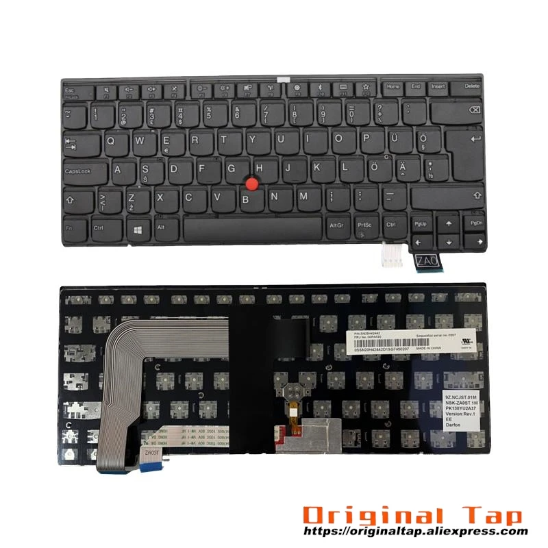 EE Estonian Keyboard for Lenovo Thinkpad 13 2nd Gen 2 T470s 01EN637 01EN678