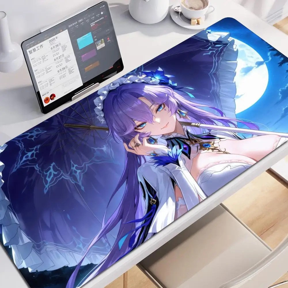 

Cantarella Mouse Pad Game Wuthering Waves Mousepad Office Desk Pad Computer Gaming Accessories Stitch Edge Rubber Keyboard Mat