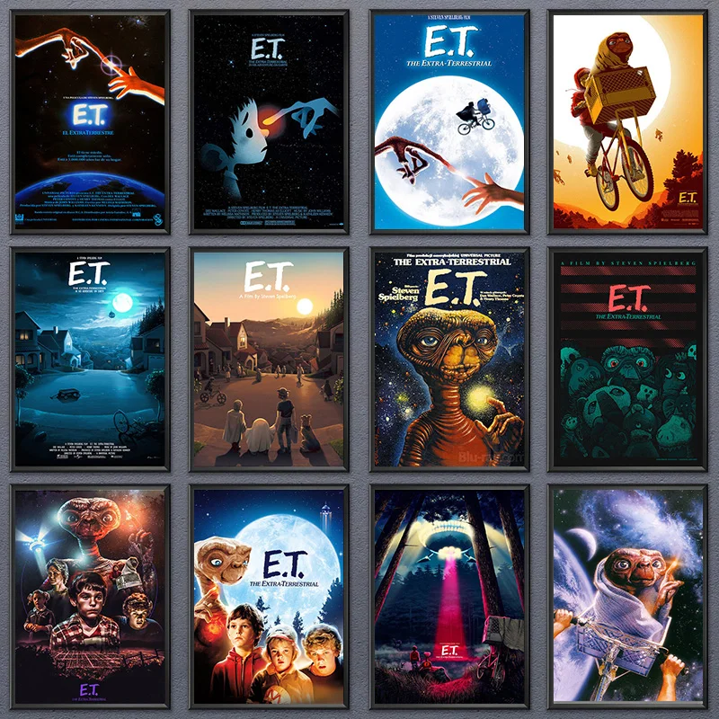 E.t. The Extra-terrestrial Ufo Movie Posters and Prints Canvas Painting Classic Film Wall Art HD Pictures Living Room Home Decor