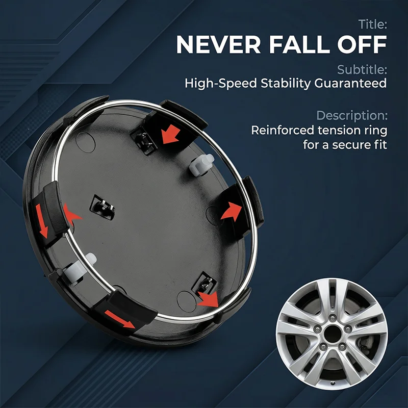 Emblem For Peugeot 3008 2008 206 207 307 308 408 508 RCZ 208 4pcs 60mm Premium Logo Wheel Covers Wheel Center Hub Caps Badge view 5