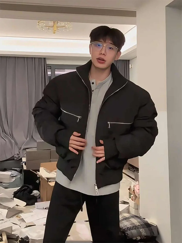 

Мужская зимняя куртка-пилот из хлопка American Sle, высококачественная, с воротником-стойкой, утепленная, на молнии, с карманами