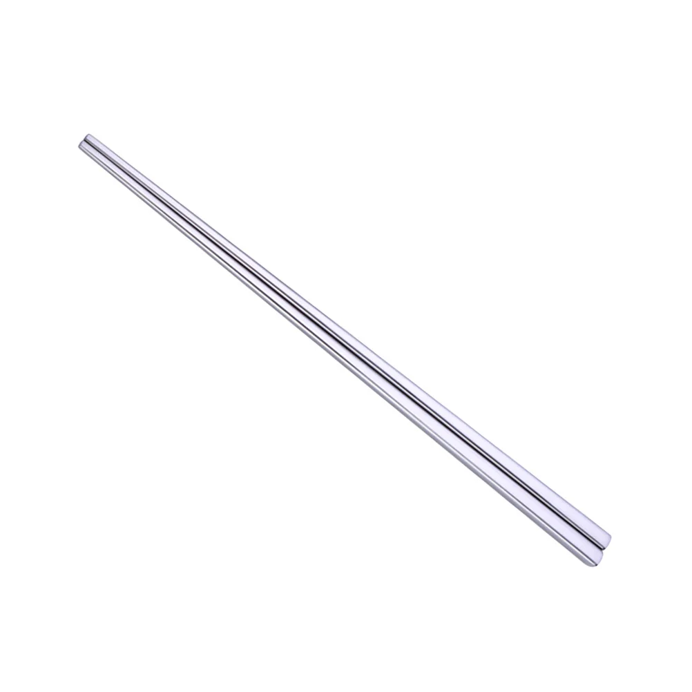 

Pair Stainless Steel Chopsticks Electroplated Square Body Reusable Metal Chopsticks 23cm Golden Dishwasher Safe