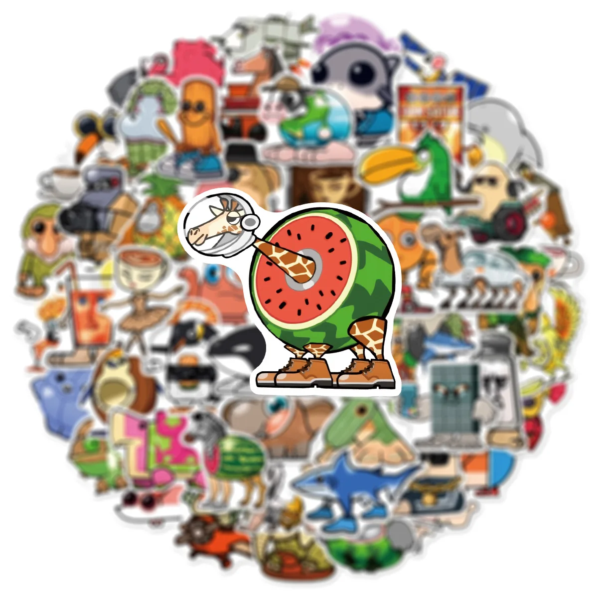 10/50 pçs cérebro podridão italiano brainrot soundboard tung tung tung sahur decoração dos desenhos animados adesivos à prova dwaterproof água brinquedo do miúdo