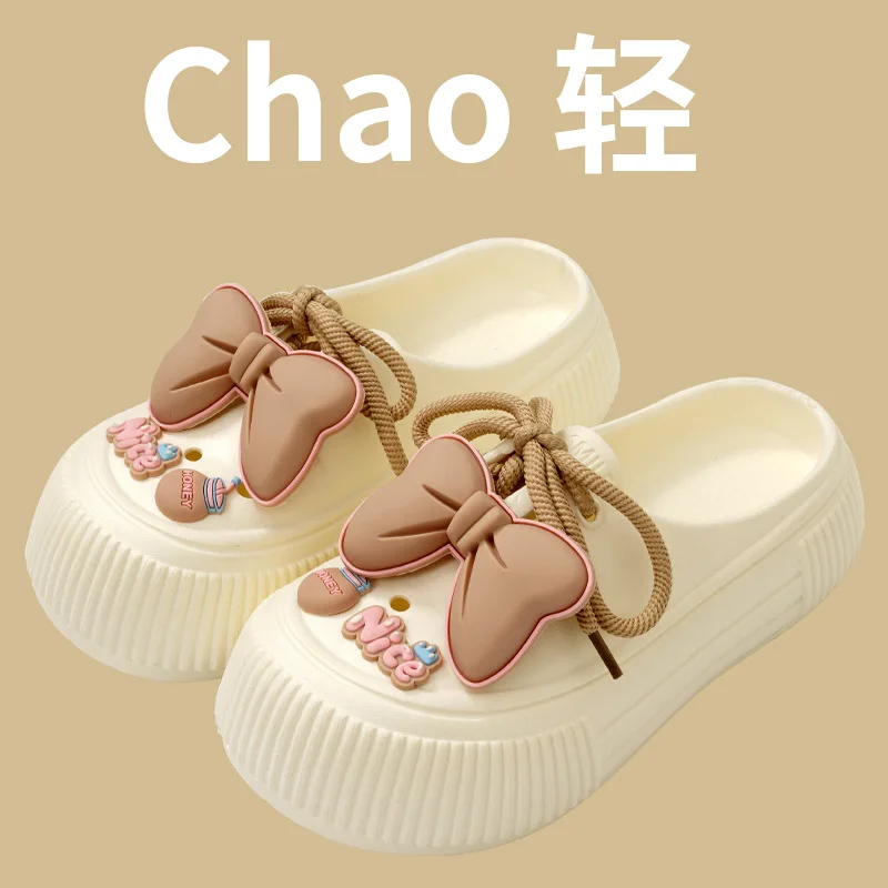 Women's Baotou Slippers 2024 New Anti Slip Beach Slippers EVA Material Thick Sole Soft and Comfortable Beach Couple Slippers