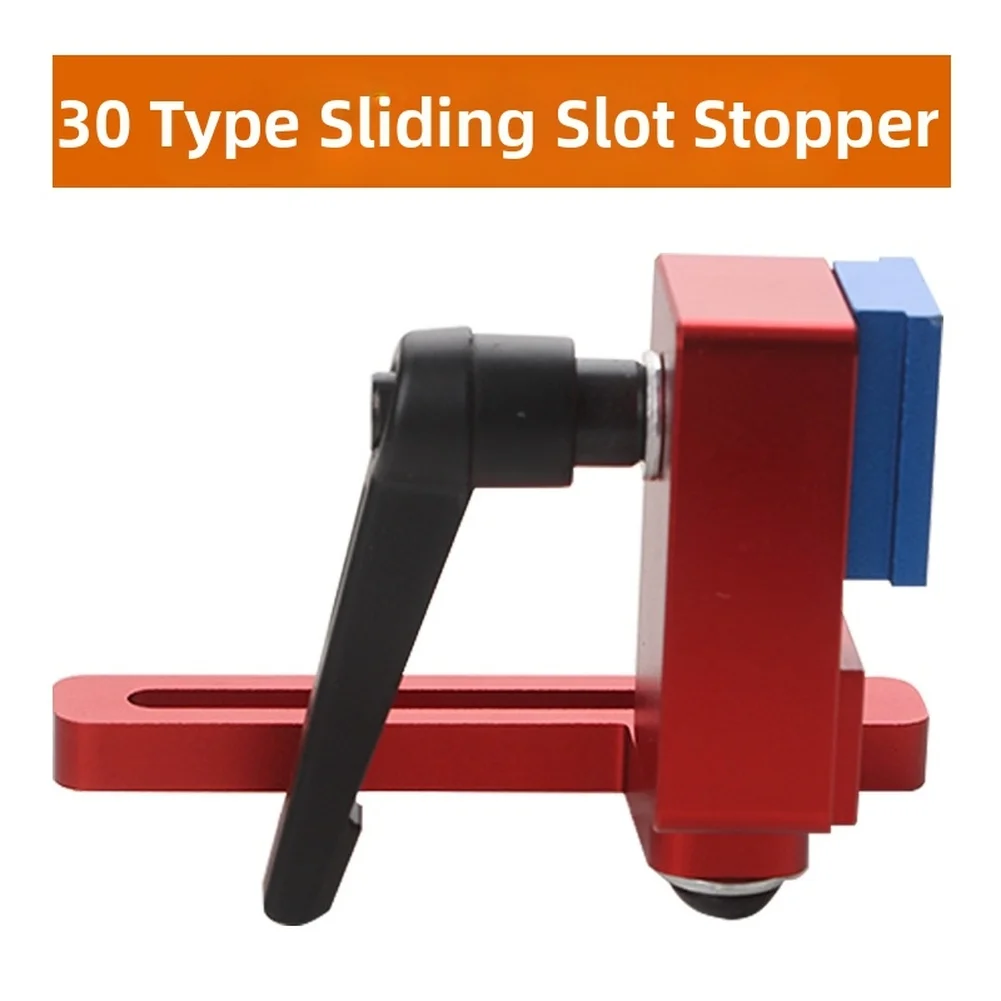 30 Type Aluminum Alloy Chute Positioning Limiter Paired with 75 Type Backer Stopper for Router Table and Saw  30