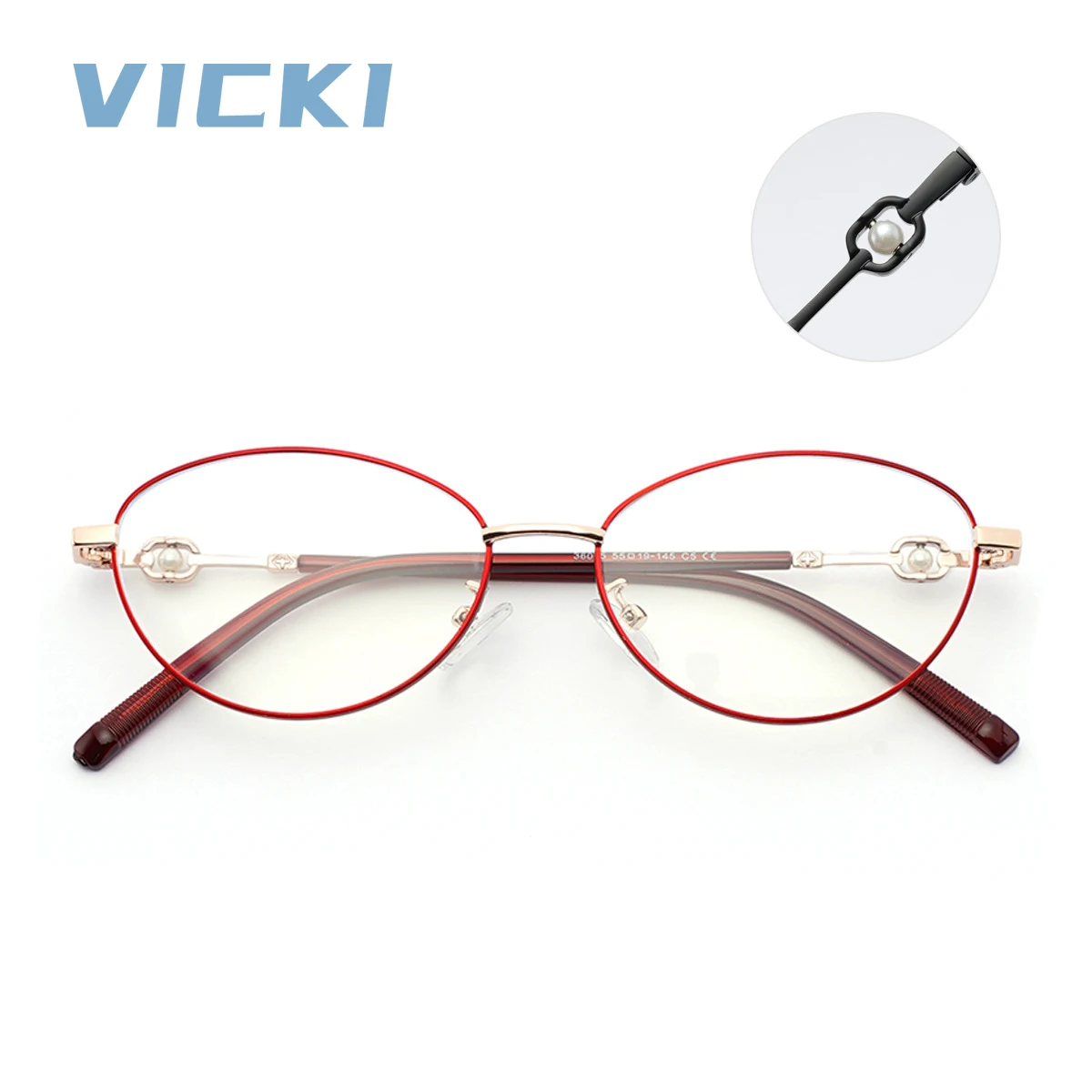 

Очки VICKI Lady Slim с металлической оправой и овальным дизайном в стиле «кошачий глаз», изящные и роскошные, с защитой от синего света, фотохромные, MZ36005