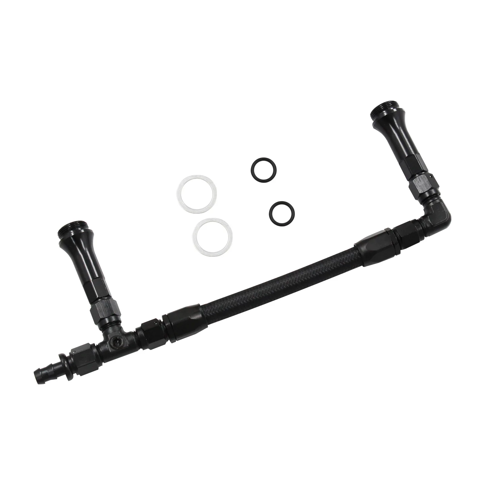 AN6 Dual Feed Carburetor Braided Nylon Fuel Line Dual Pump Compatible with 4150 Base Carburetor