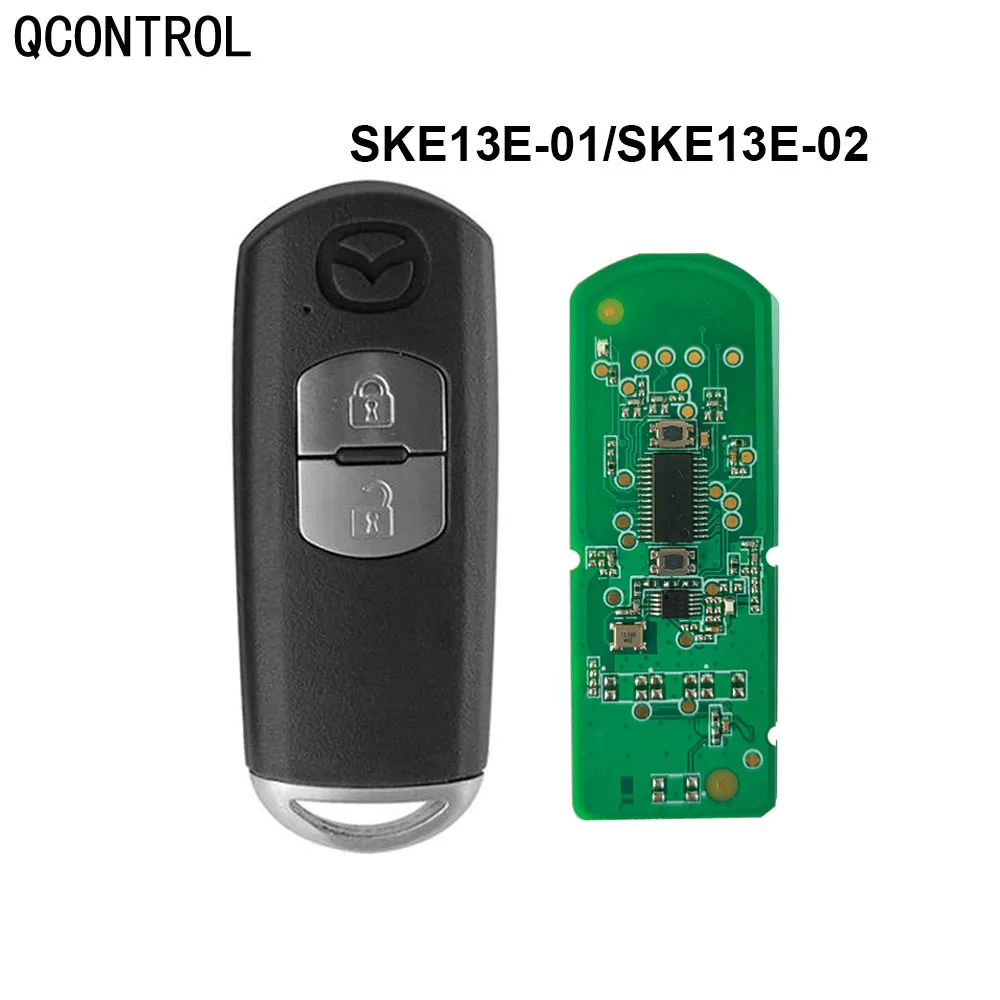 QCONTROL 3 Buttons Smart Key Suit for MAZDA CX-5 CX-3 Axela Atenza Model SKE13E-01 or SKE13E-02 Car Remote Control ID49 chip
