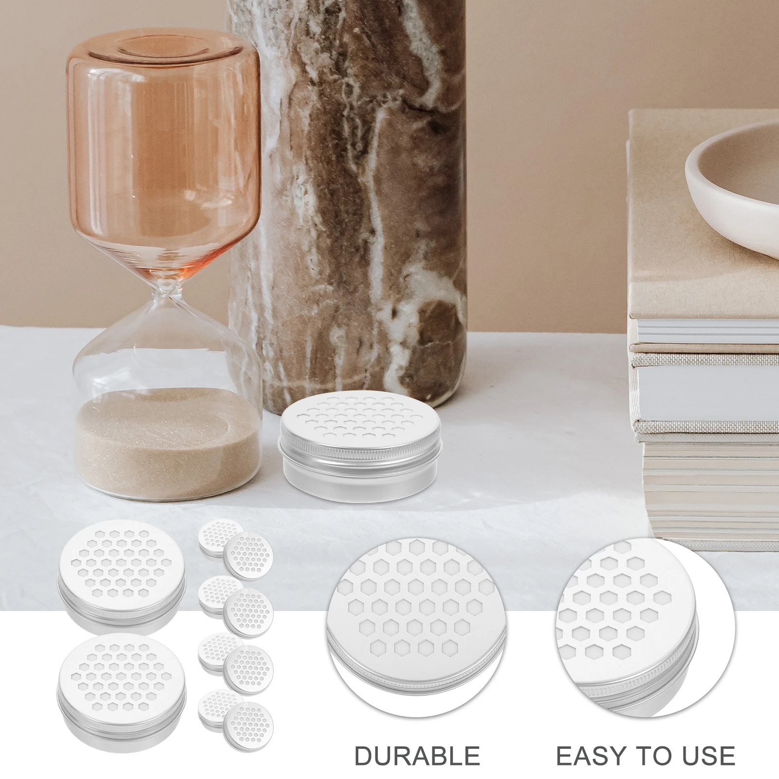 

10Pcs Natural Aroma Diffuser Aluminium Air Freshener Box for Scent Training Dogs Portable Decorative Incense Holder for Office