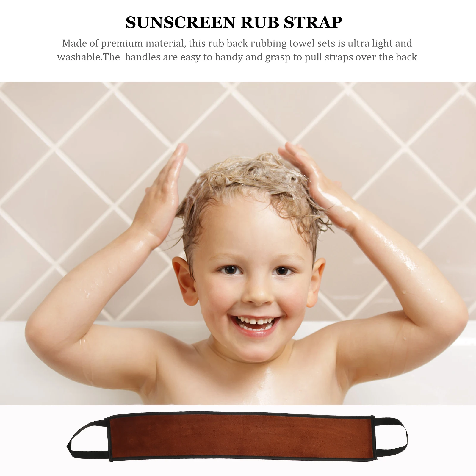 

Back Applicator Band Long Bath Towel For Self Tanner Sunless Tanning Oil Strip Lotion Applicator Rubbing Scrubber Shower