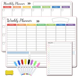 Mr. Paper 1Style 12Pcs/bag Magnetic Fridge Sticker Writing Board Calendar Magnetic Whiteboard Wall Sticker Planner Message