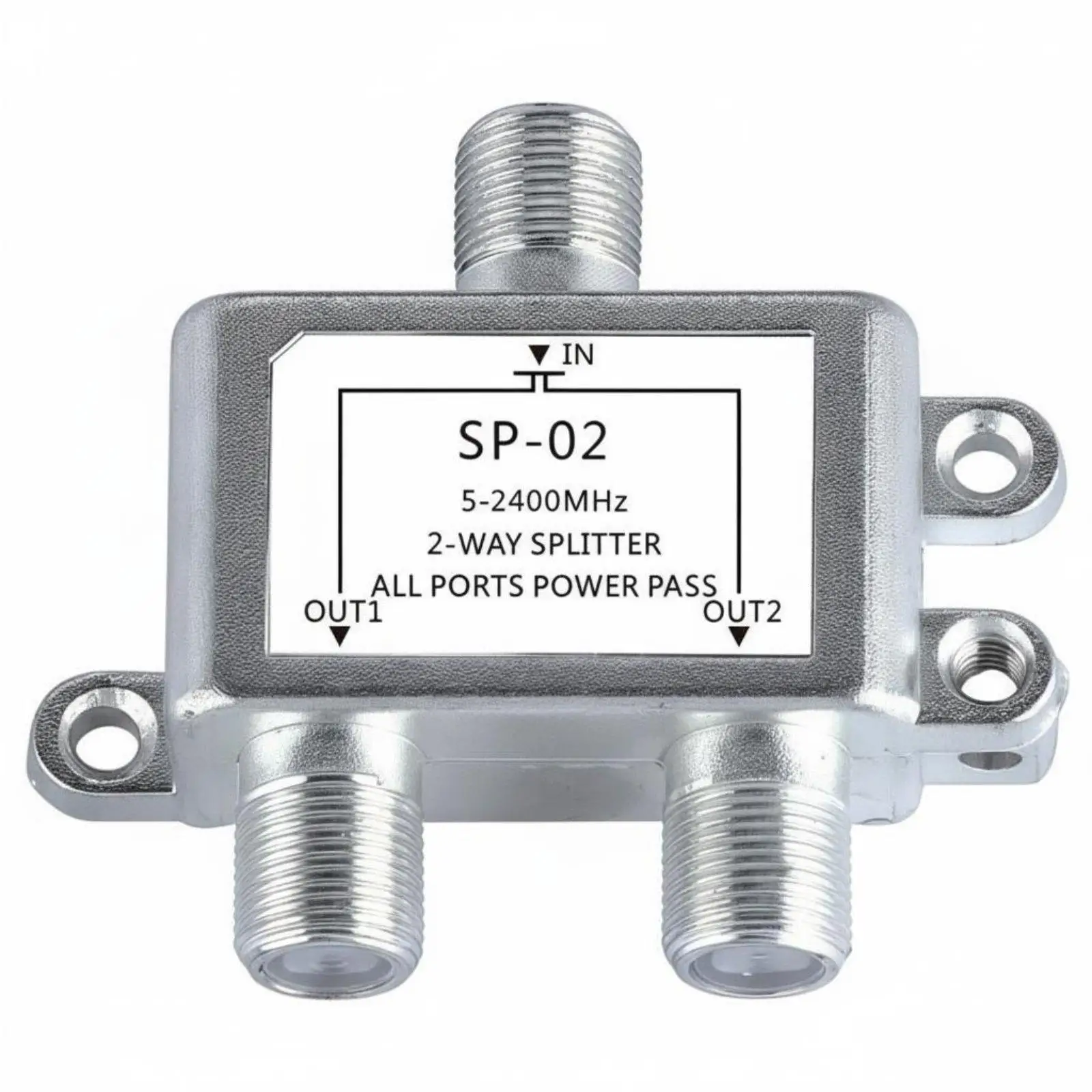 Dual-Output Satellite Splitter High Separation Dual-Output TV Transmission